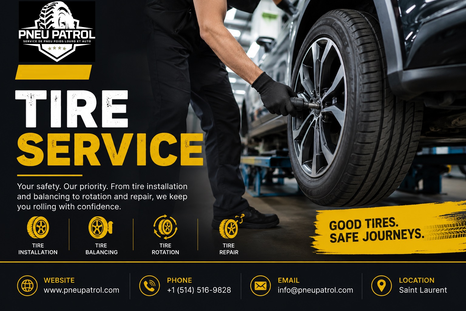 tire service in Saint Laurent